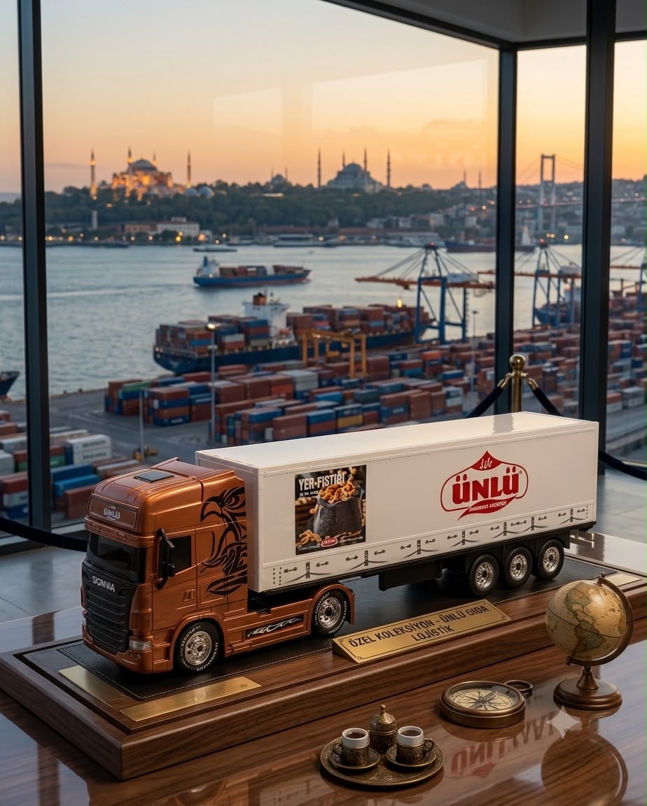 KİŞİYE ÖZEL MAKET TIR - KAHVERENGİ SCANİA OYUNCAK TIR