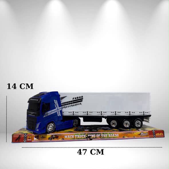 KİŞİYE ÖZEL MAKET TIR - MAVİ VOLVO OYUNCAK TIR