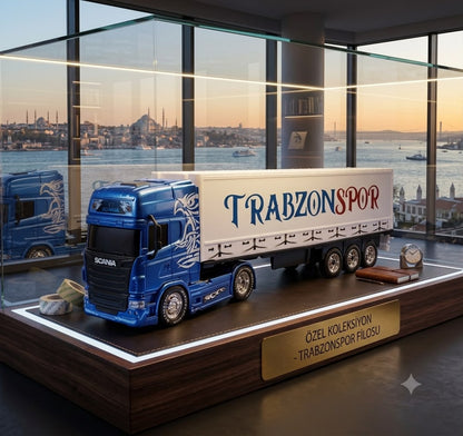 KİŞİYE ÖZEL MAKET TIR - MAVİ SCANİA OYUNCAK TIR