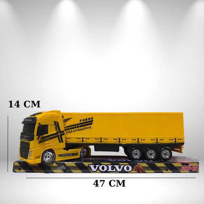 KİŞİYE ÖZEL MAKET TIR - SARI VOLVO OYUNCAK TIR