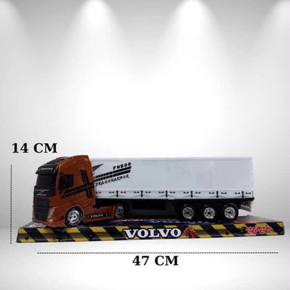 KİŞİYE ÖZEL MAKET TIR - KAHVERENGİ VOLVO OYUNCAK TIR